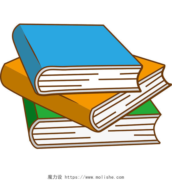 卡通书矢量书蓝色书本素材学习用品素材学习国际知识产权日元素